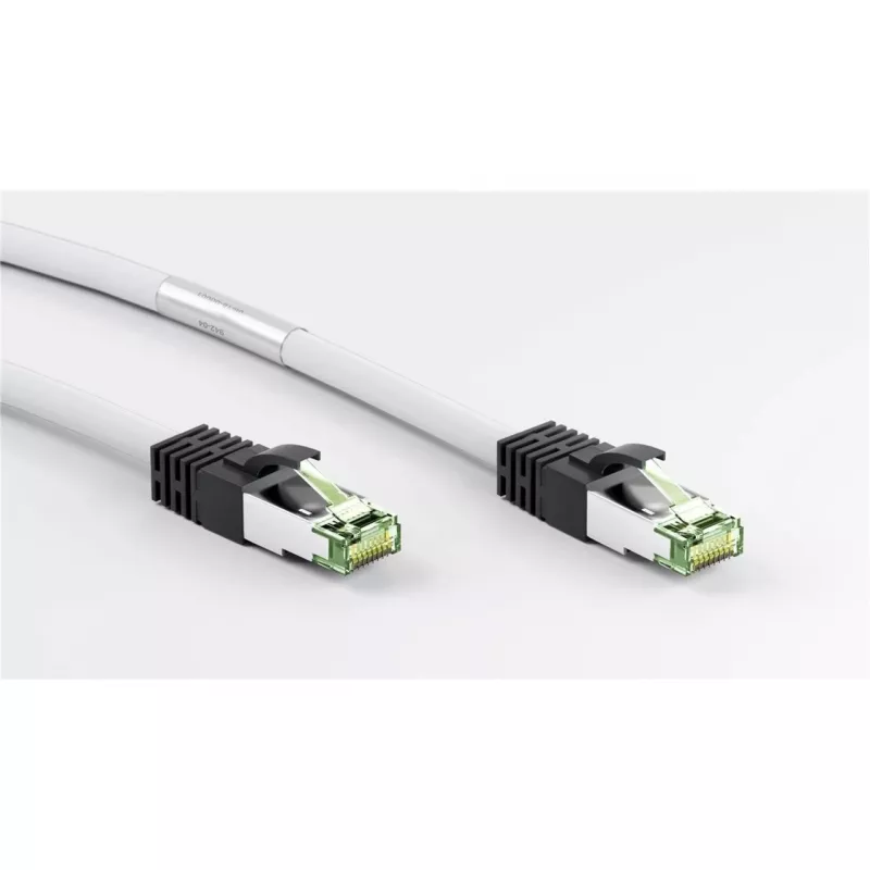 Goobay CAT 8.1 paigalduskaabel, S/FTP (PiMF), valge, 0,5 m - LSZH halogeenivaba, vask AWG 24 (55123)