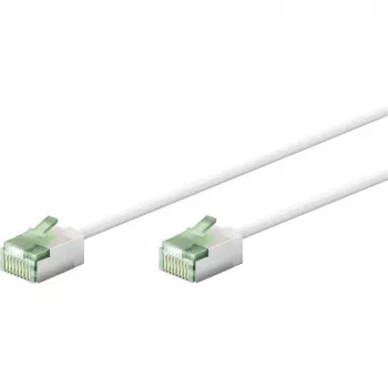 Goobay eriti paindlik CAT 8.1 patch-kaabel õhuke U/FTP valge – eriti lühike pistik 99,9% (74361)