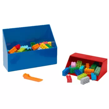 LEGO brick shovel 2-piece set , Storage Box Red/Blue