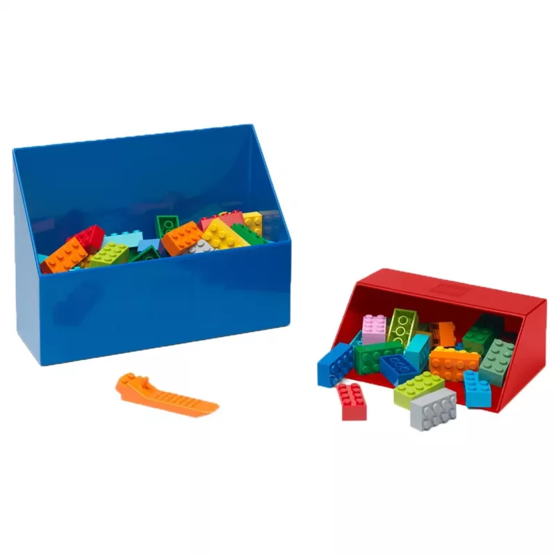 LEGO brick shovel 2-piece set , Storage Box Red/Blue