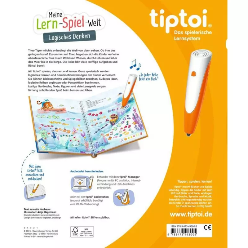 tiptoi Meine Lern-Spiel-Welt: Loogiline mõtlemine, õpperaamat