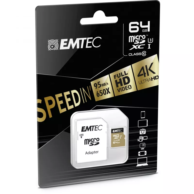 Mälukaart Emtec 64GB MicroSDXC Class 10 ECMSDM64GXC10SP