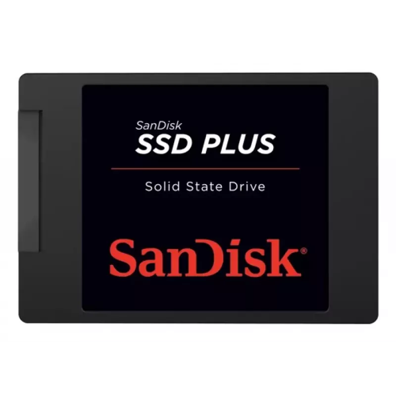 SANDISK SSD Plus 1TB 2.5tolline SATA SSD Sisemine SSD Lugemiskiirus kuni 545 MB/s SATA III 6 GB/s