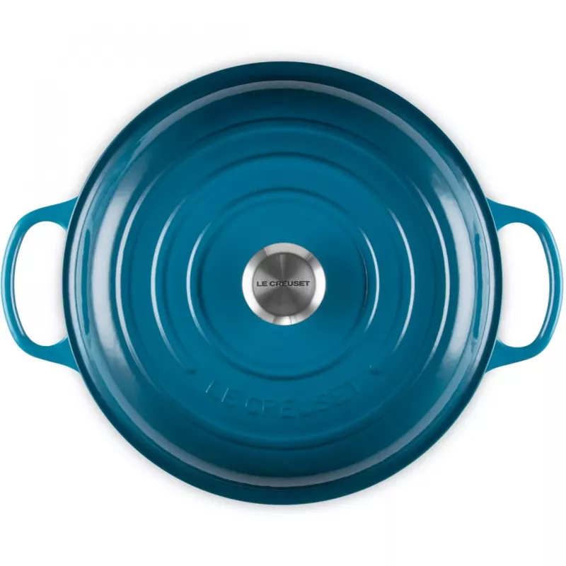 Le Creuset Signature madal pajaroog ümmargune 30cm sügav sinakasroheline (21180306422430)