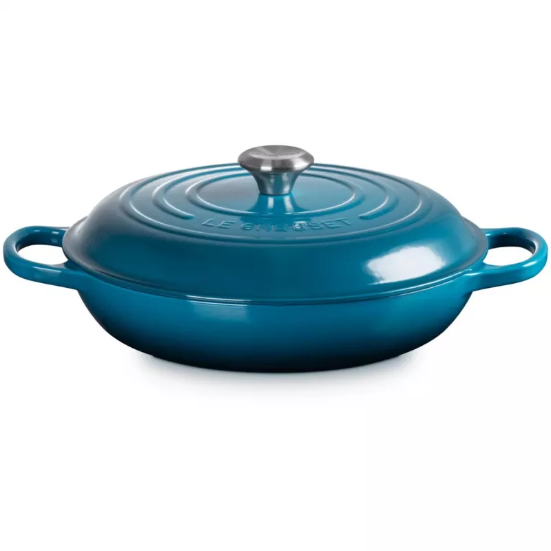 Le Creuset Signature madal pajaroog ümmargune 30cm sügav sinakasroheline (21180306422430)