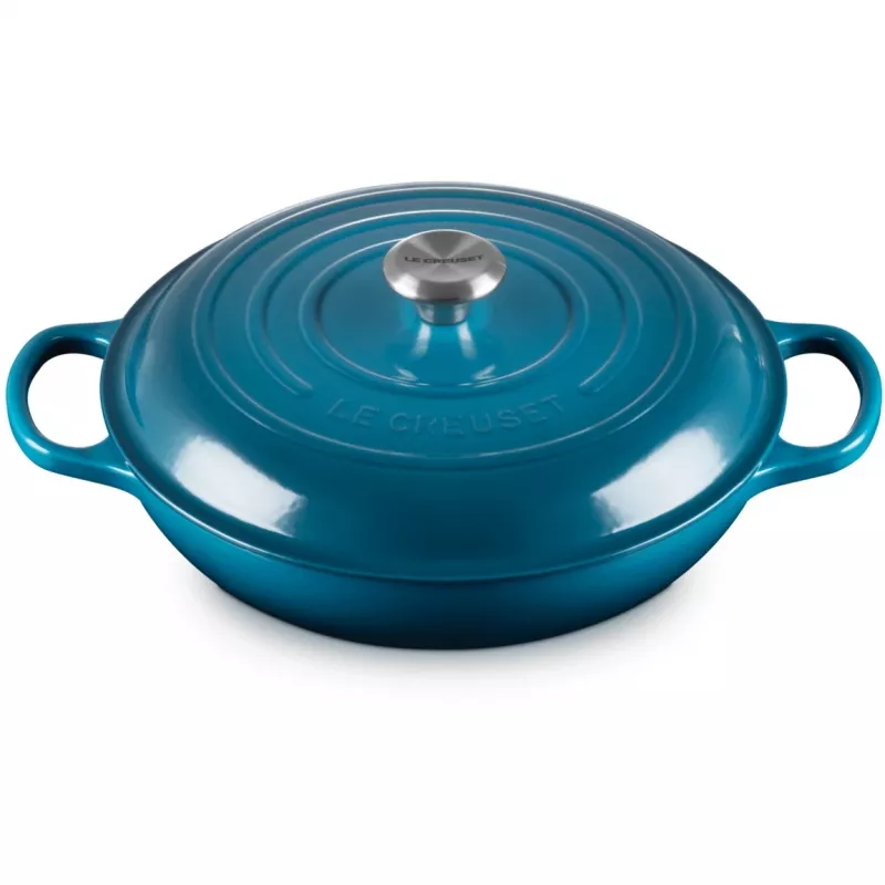 Le Creuset Signature madal pajaroog ümmargune 30cm sügav sinakasroheline (21180306422430)