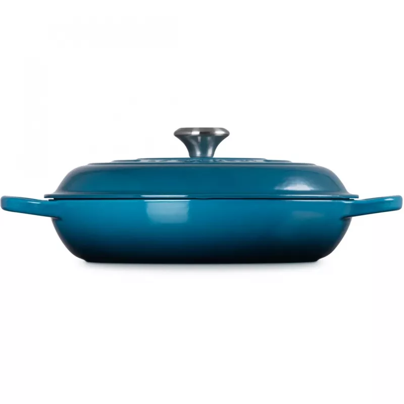 Le Creuset Signature madal pajaroog ümmargune 30cm sügav sinakasroheline (21180306422430)