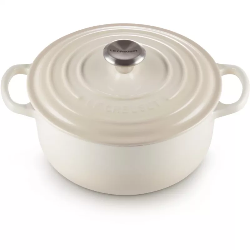 Le Creuset Signature’i ümmargune ahjuvorm 22 cm Meringue kreem (21177227164430)