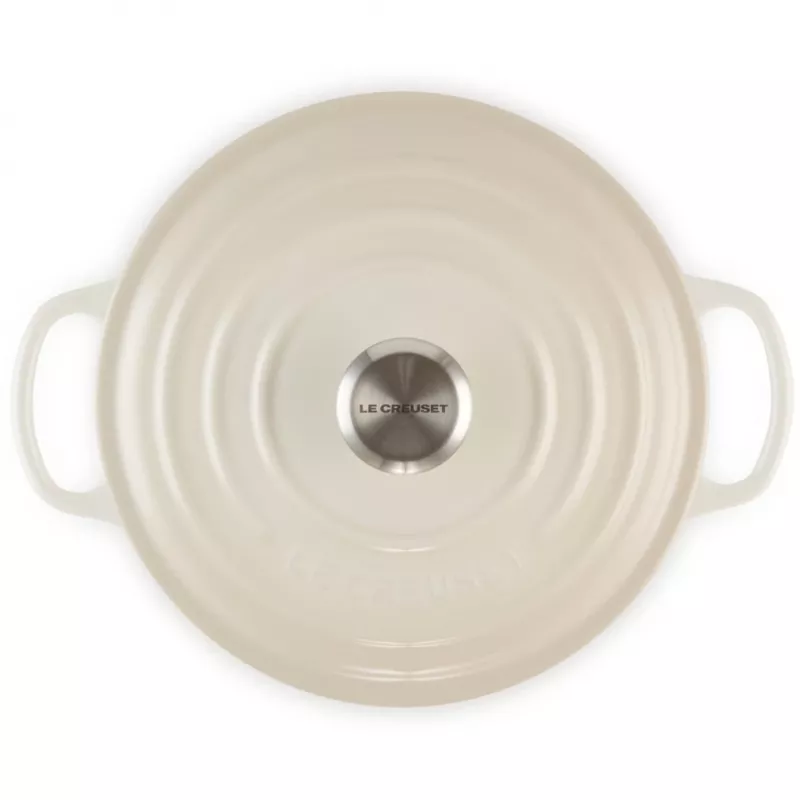 Le Creuset Signature’i ümmargune ahjuvorm 22 cm Meringue kreem (21177227164430)
