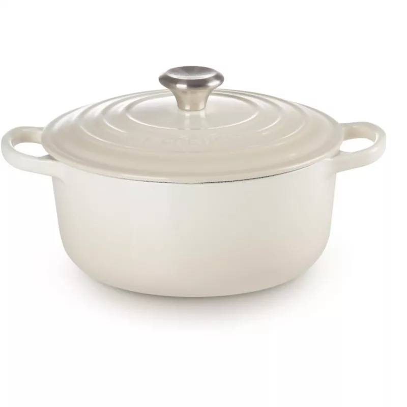 Le Creuset Signature’i ümmargune ahjuvorm 22 cm Meringue kreem (21177227164430)