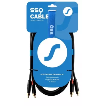 SSQ RCARCA3 - Kaabel 2x RCA - 2x RCA - 3 m, Must