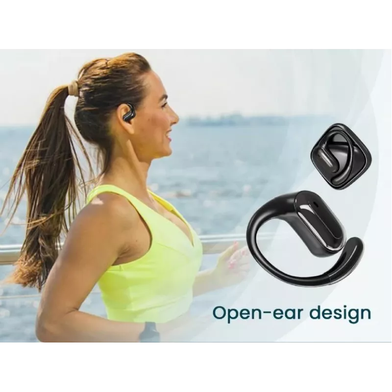 Wired headphones GEMBIRD OWS-01-BK with adjustable headband and built-in microphone