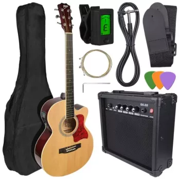V-TONE EAG SET NT - komplekt (4/4 elektroakustiline kitarr, naturaalne + võimendi)