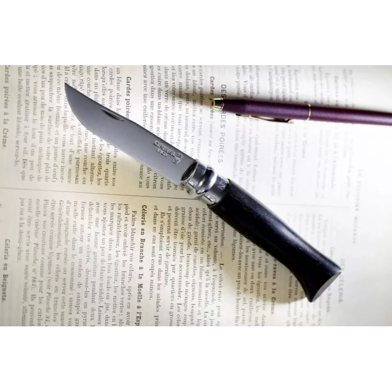 Liugliitega nuga Opinel N°08 Collector Must tera pikkus 8,5 cm