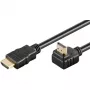 Goobay HDMI 2.0 90° nurga all kaabel Ethernetiga 4K 60Hz 5 m Must