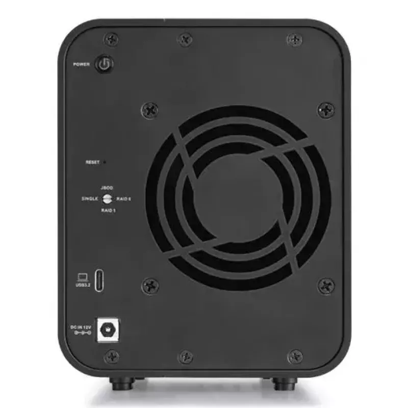 TerraMaster D5 HYBRID kettamassiiv lauaarvutile must 5 draivi HDD SSD