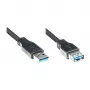 Good Connections pikenduskaabel USB 3.0 pistik A pistikupessa A - must - 1m