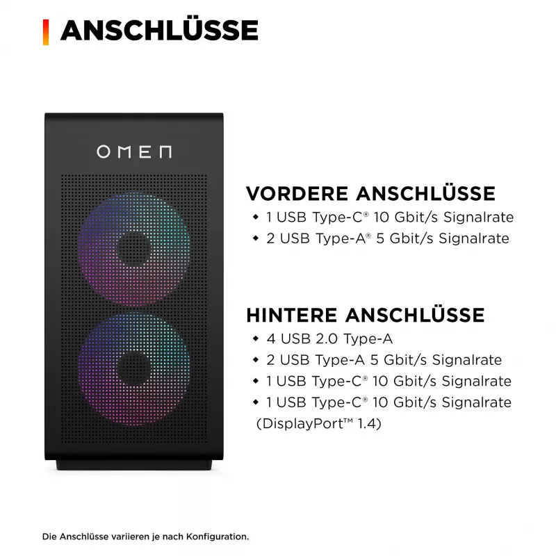 OMEN Desktop Gaming PC GT16-1173ng - AMD Ryzen 7 9800X3D, 64GB RAM, 2TB SSD, Radeon 9700 XT 16G, Windows 11 Home