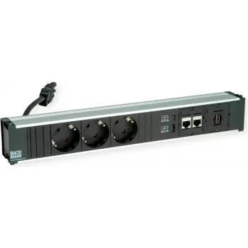 Pikendusjuhe Bachmann CONI 912.18118 3x CEE7 pistikupesa ja 2x CAT6a võrguportiga
