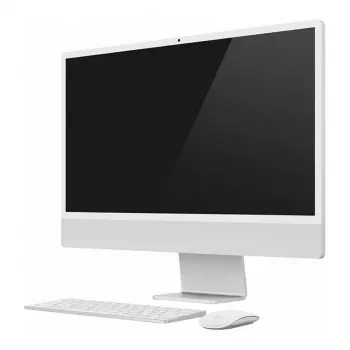 APPLE iMac Z1E2 59,62cm 23,5Zoll standard glass M4 8C CPU/8C GPU/16C N.E. 16GB 512GB SSD without Ethernet MM MaKey DE Silver (Z1E2-MWUC3D/A-078POW)