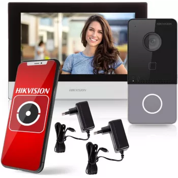Video valjuhääldisüsteem Hikvision DS-KIS603-P(C)/EU 2 MP 7 tolli LCD