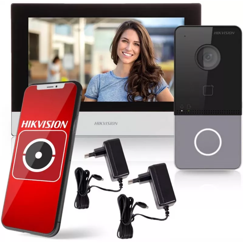 Video valjuhääldisüsteem Hikvision DS-KIS603-P(C)/EU 2 MP 7 tolli LCD