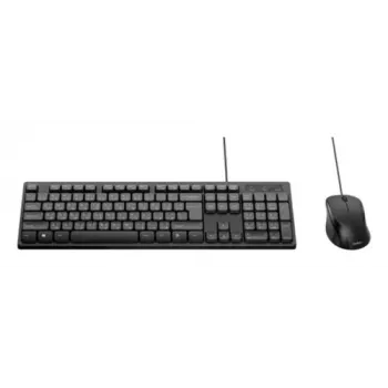 Juhtmega klaviatuuri ja hiire komplekt Belkin BBZ014DE — Saksa paigutus, USB-A, täissuuruses klaviatuur, 1200 CPI hiir