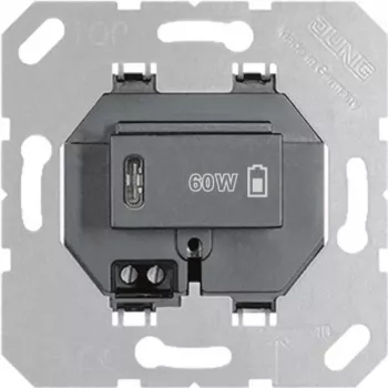 JUNG JG USB PD60 C SW USB-laadur PD 1xTyp C must (USBPD60CSW)