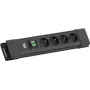 Pikendusjuhe Bachmann CONNECTUS 4xUTE 1xSchalter 2,0 m CEE7/7 must