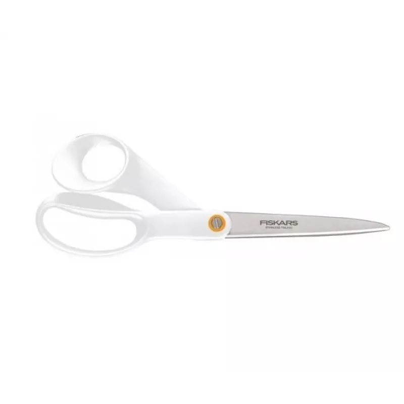 Fiskars F061200487 kontori- ja meisterduskäärid, sirge lõige, roostevaba teras, valge