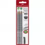 FABER-CASTELL pliiats Grip 2001 HB 3x +kustutuskumm BK