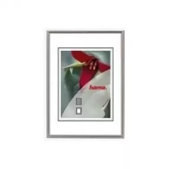 hama Bilderrahmen Sevilla Dekor, 21,0 x 29,7 cm, silber matt, für Bildformat 15 x 20 cm mit Passepartouteinleger