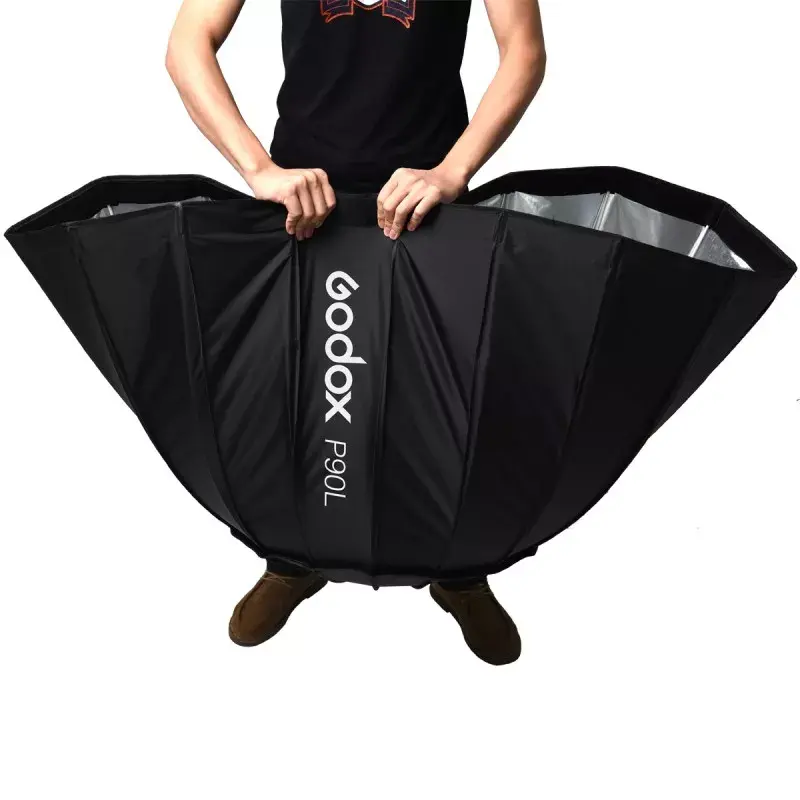 Softbox Godox P90L 90cm Must Nailon Polüester koos difuusoritega