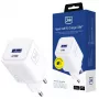 Seinalaadija 3MK Hyper Charger PD 33W GaN QC4+ valge — USB‑C PD 33W, GaN, Quick Charge 4+