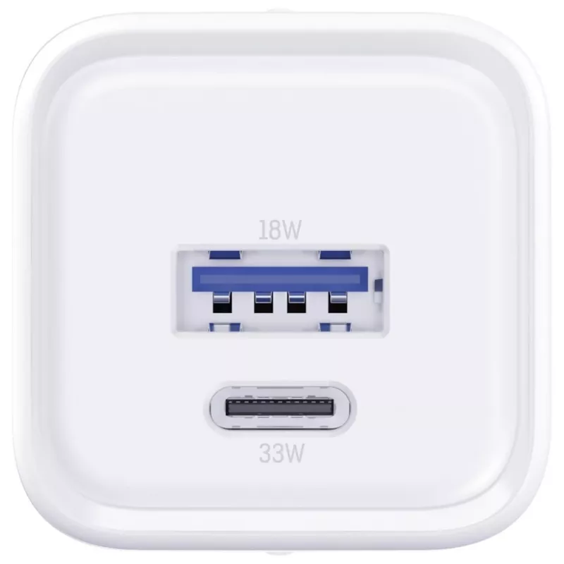 Seinalaadija 3MK Hyper Charger PD 33W GaN QC4+ valge — USB‑C PD 33W, GaN, Quick Charge 4+