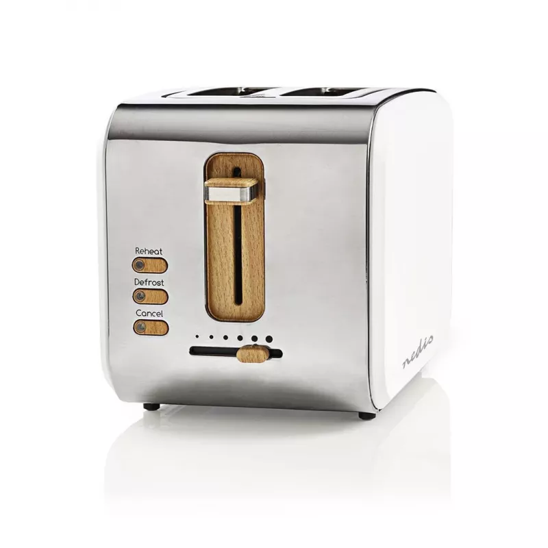 Röster Nedis KABT510EWT — 2 viilu, roostevabast terasest korpus, 900 W, valge