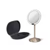 simplehuman Kokkupandav sensoriga peegel, 12 cm, laetav, roostevaba teras, rooskuld