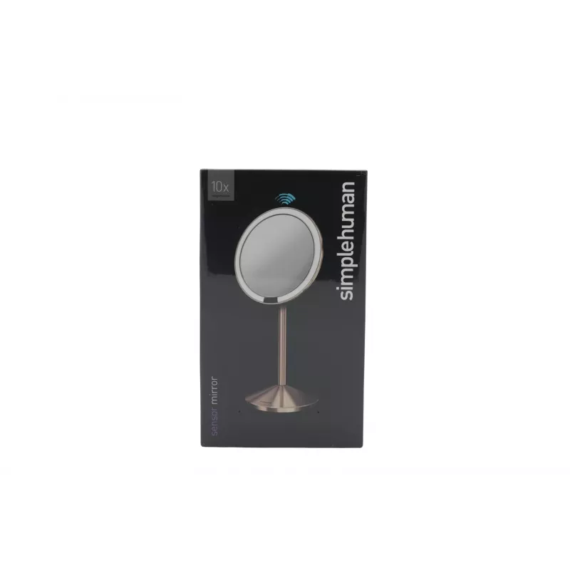simplehuman Kokkupandav sensoriga peegel, 12 cm, laetav, roostevaba teras, rooskuld