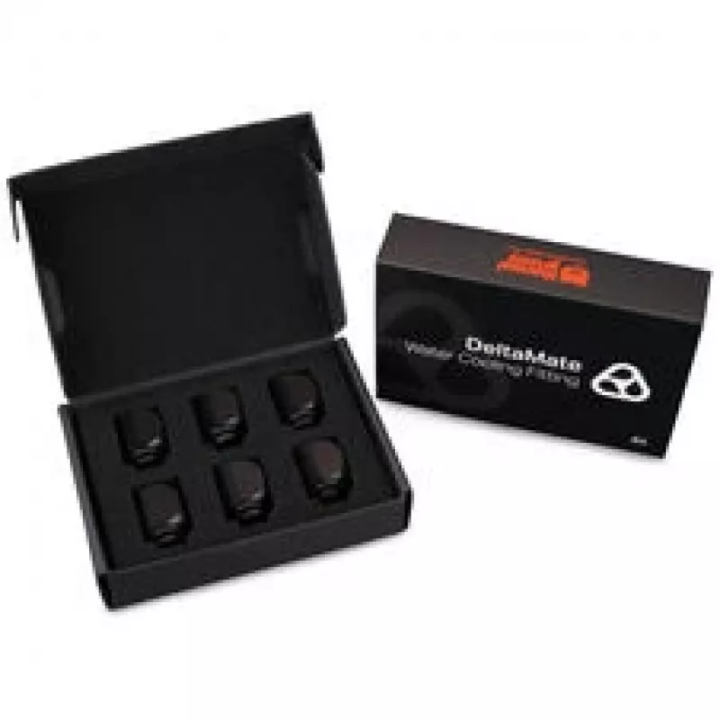 Thermalright DeltaMate Rotary 90° Must — 6-ne komplekt adaptereid/kinnituseid jahutuskomponentidele (TG-DM-FIT-6003)