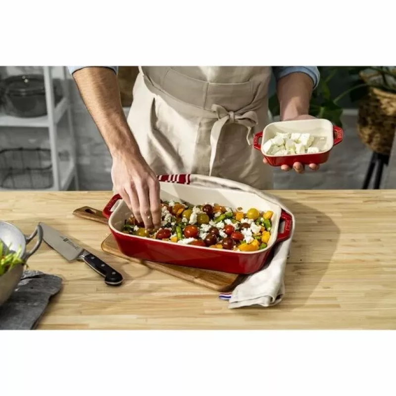 ZWILLING Staub Ceramic ristkülikukujuline küpsetuskomplekt 3 tk, punane, max 300°C