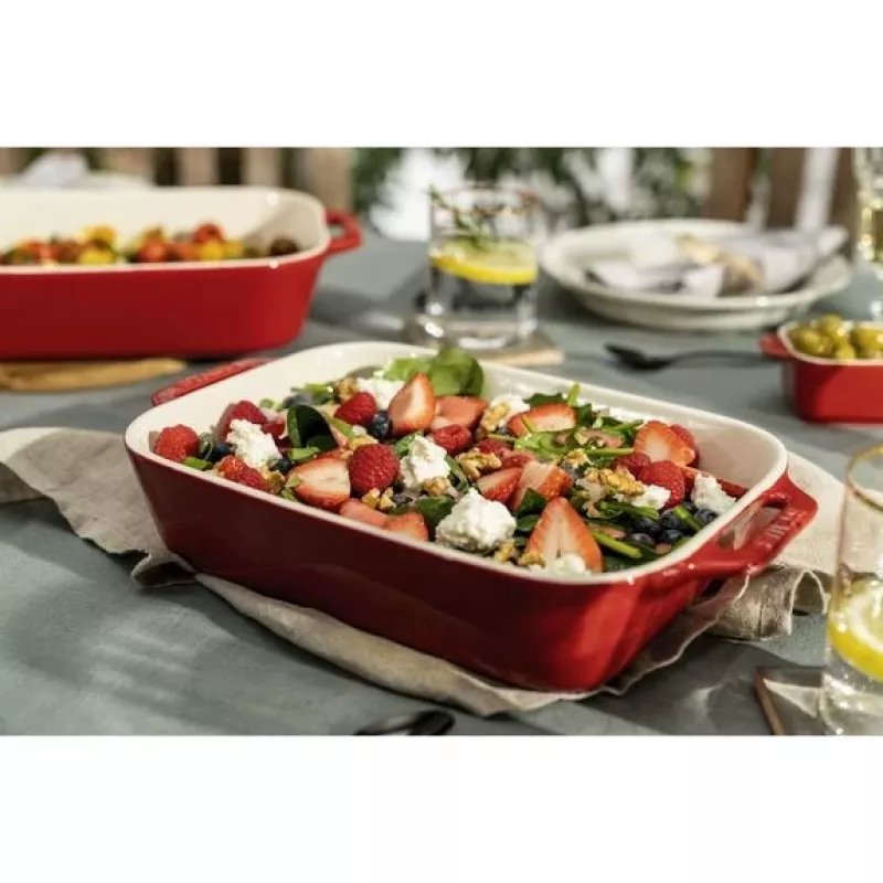 ZWILLING Staub Ceramic ristkülikukujuline küpsetuskomplekt 3 tk, punane, max 300°C