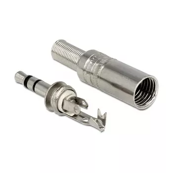 Juhtmepistik DELOCK 65532, 3,5 mm metall, hõbedane