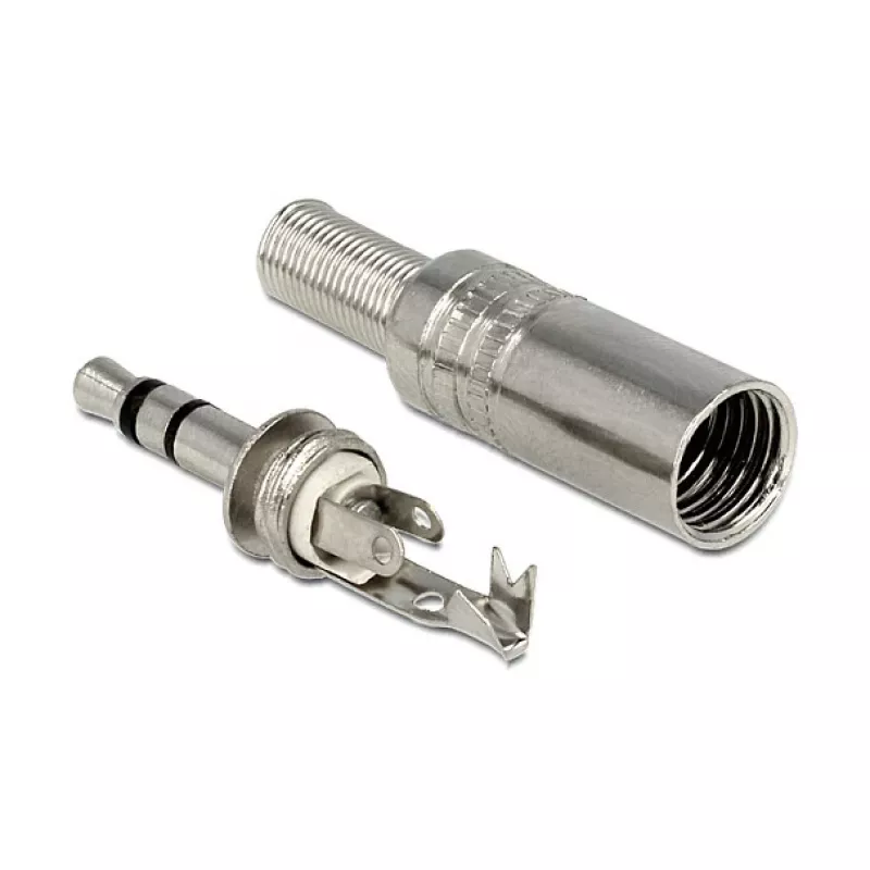 Juhtmepistik DELOCK 65532, 3,5 mm metall, hõbedane