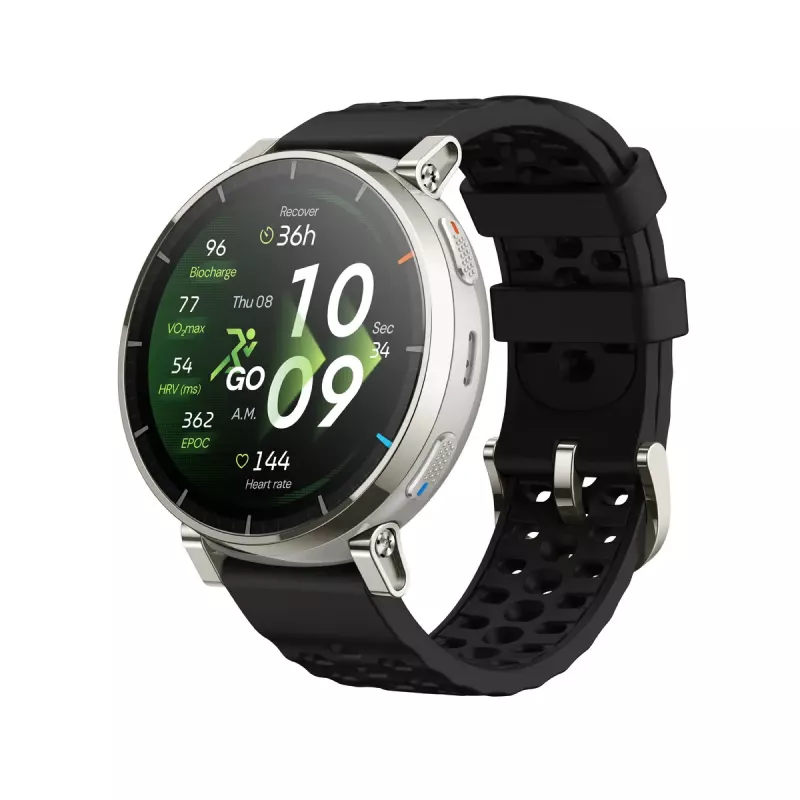Nutikell Amazfit Active 3 — 1,32-tolline (3,35 cm) AMOLED 466×466 px, GPS, 365 mAh, silikoonrihm