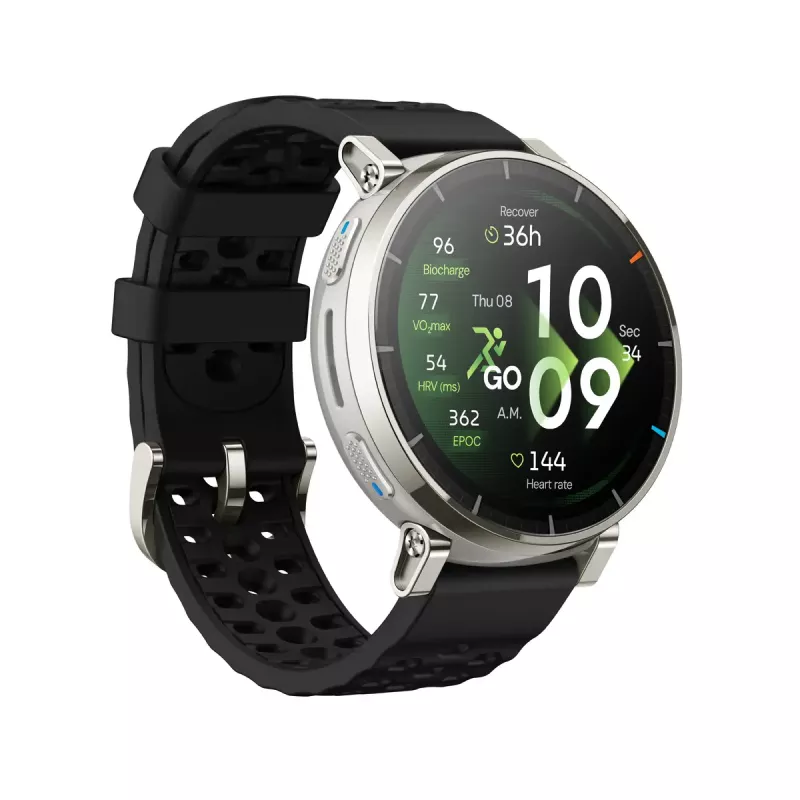 Nutikell Amazfit Active 3 — 1,32-tolline (3,35 cm) AMOLED 466×466 px, GPS, 365 mAh, silikoonrihm