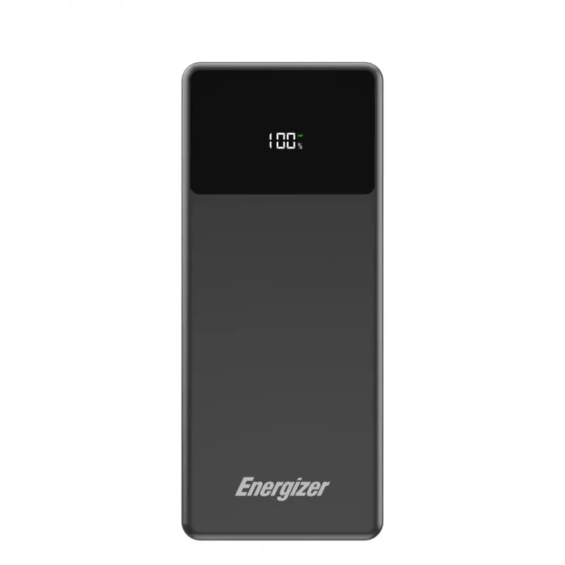 Akupank Energizer UE27062PQ — 27000 mAh LiPo, 65 W koguväljund, 3-seadme, Must