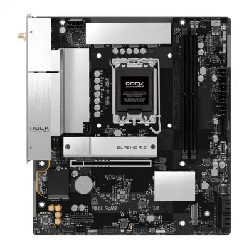 Emaplaat ASRock B860M Rock WiFi (mATX, Intel LGA 1851, DDR5, HDMI, DisplayPort)