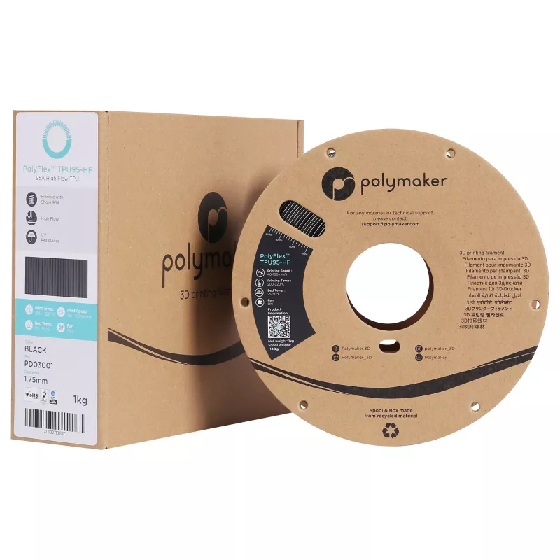 3D-printimismaterjal Polymaker PD03001 Must 1 kg 1,75 mm