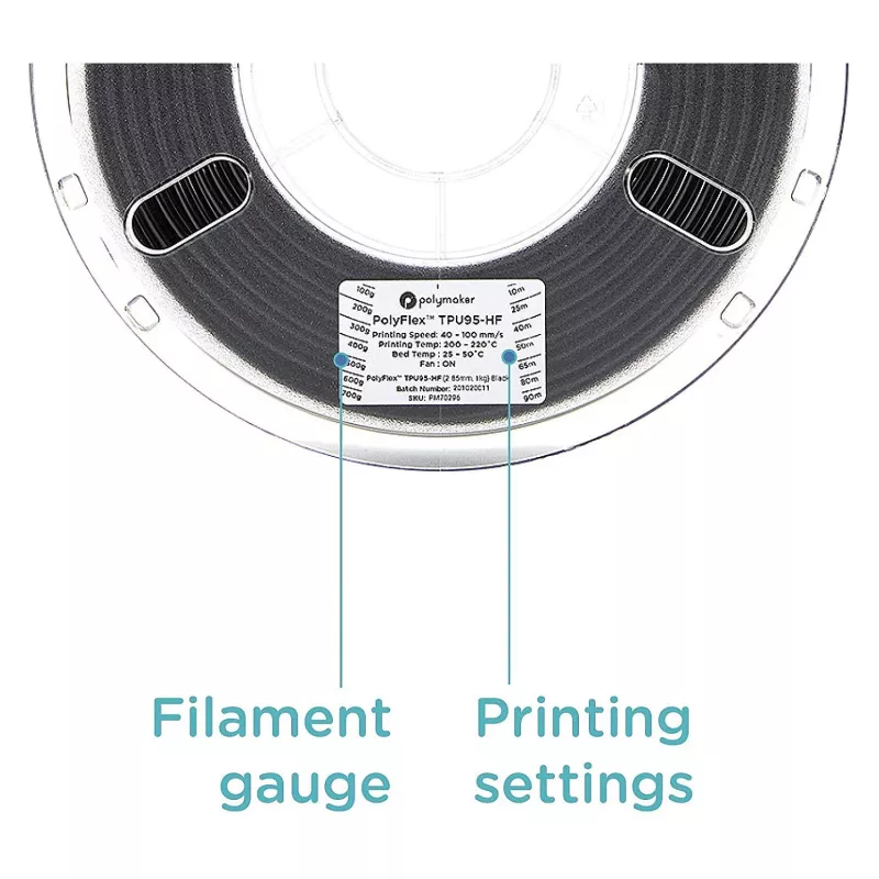 3D-printimismaterjal Polymaker PD03001 Must 1 kg 1,75 mm