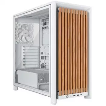 Mid-Tower PC Case CORSAIR FRAME 4000D RS Wood Valge/Oak, Mid-Tower ATX-Ühilduv, Tempered Glass